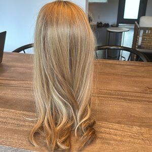 Human Hair Medium Blonde Milano Collection Wig Topper Long